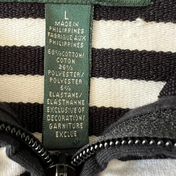 Vintage Lauren Ralph Lauren Active Full Zip Jacket Sz L Preppy Nautical Coastal‎ - Picture 7 of 8